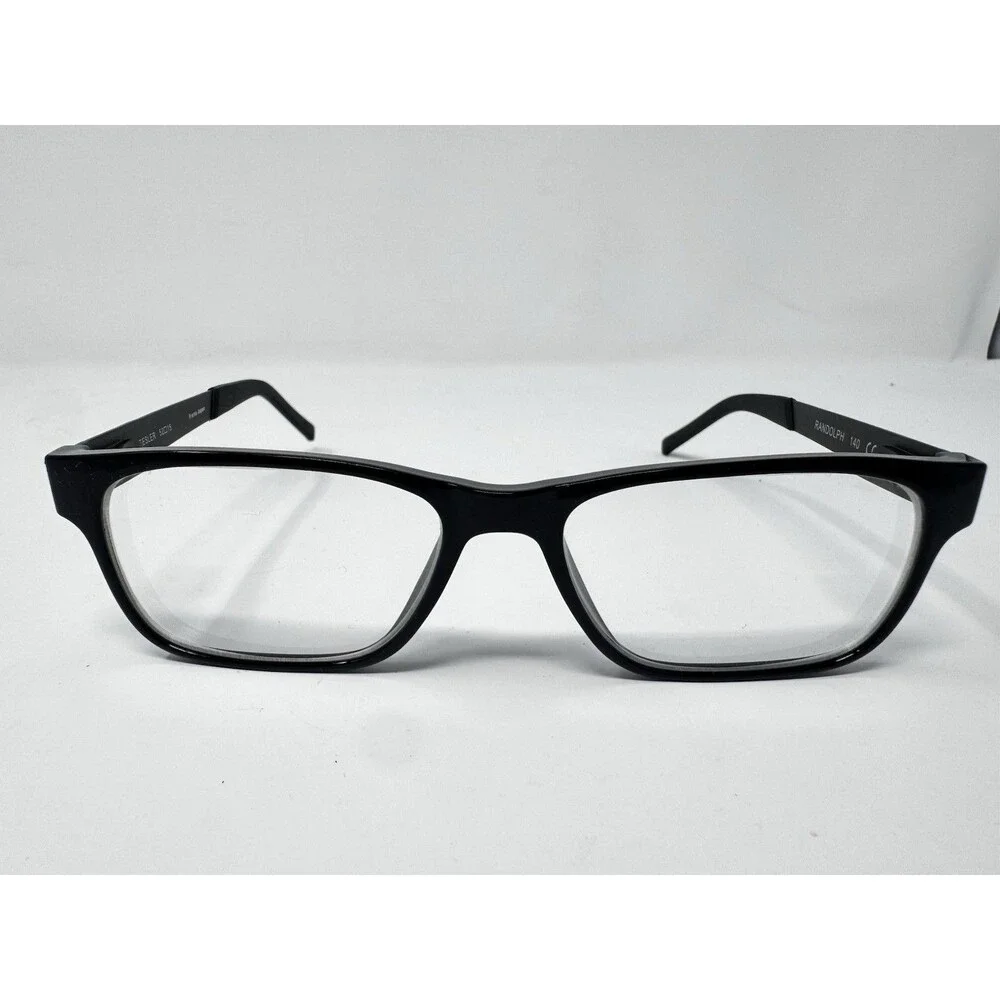 Randolph Keesler Eyeglass Frames Black Rectangle Japan 52-15-140